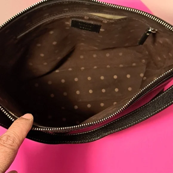 Kate Spade Classic Black Shoulder Bag Leather Made In Italy VINTAGE 1990'S Rare - Picture 13 of 13